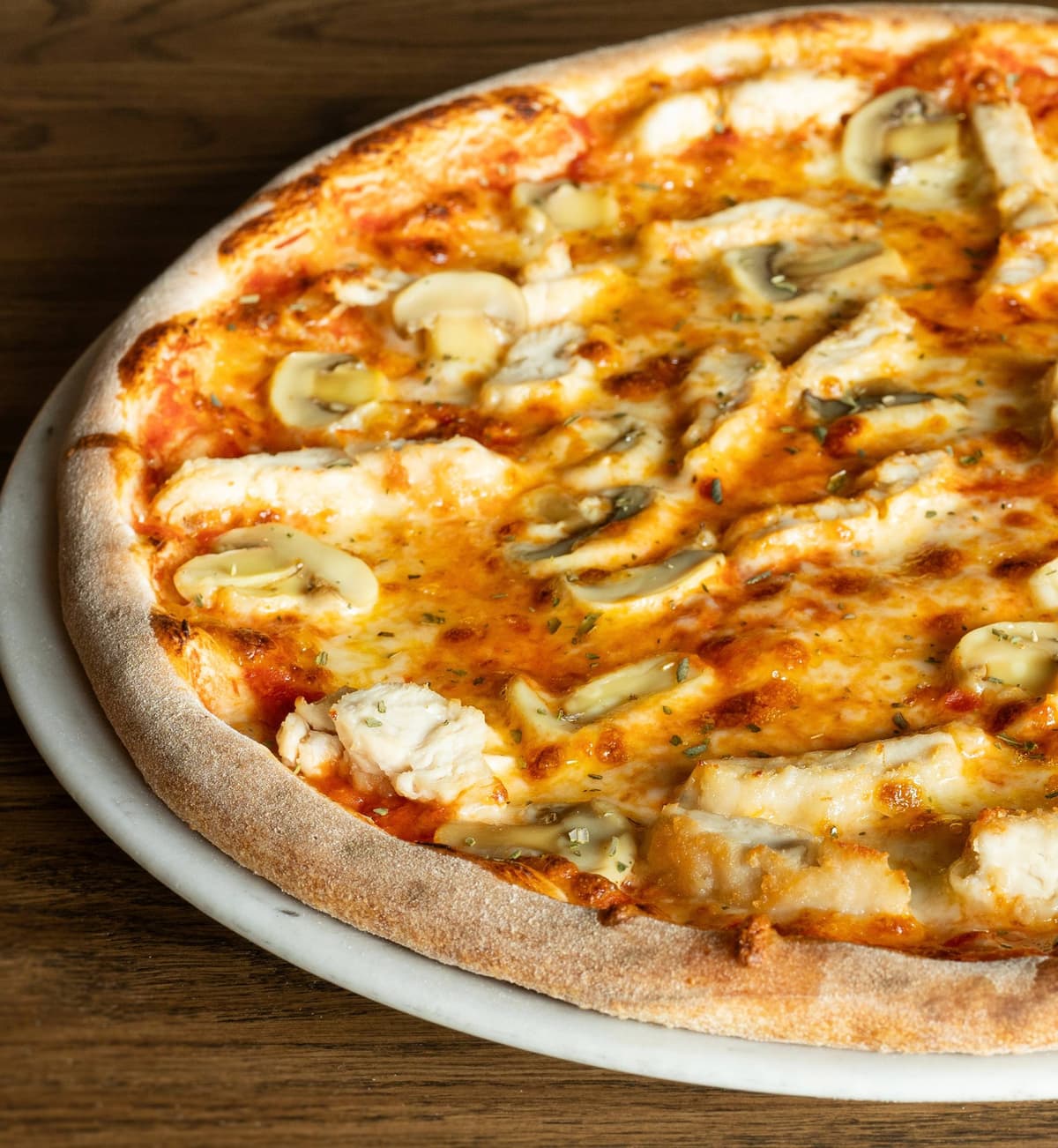 Пицца С курицей и грибами